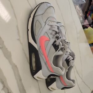 Nike Light Gray and Neon Pink Sneakers